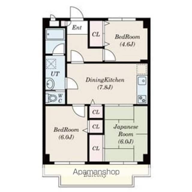 グランドゥール関町[3DK/56.07m2]の間取図