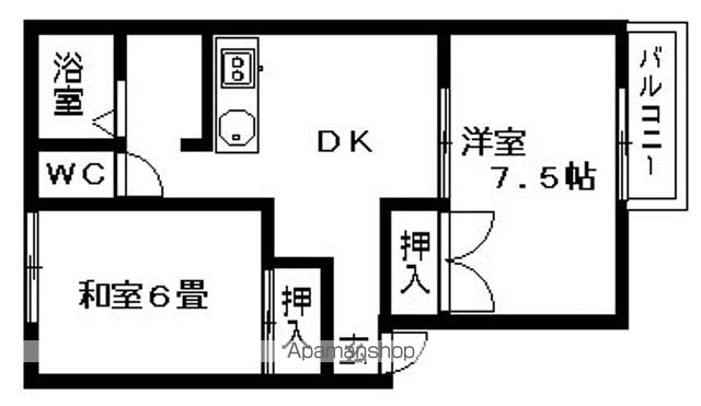 エステート中島 南館の間取り写真