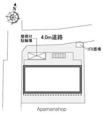 レオパレスさつきⅡ[1K/19.87m2]の配置図