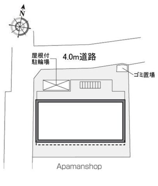 レオパレスさつきⅡ[1K/19.87m2]の配置図