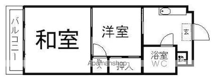 トーカンマンション開運橋[2K/30.88m2]の間取図