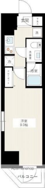ＭＡＸＩＶ大山[1K/26.37m2]の間取図