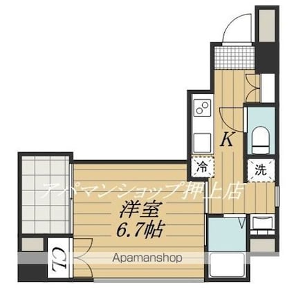 ＧＲＯＷＳ本所吾妻橋[1K/25.3m2]の間取図