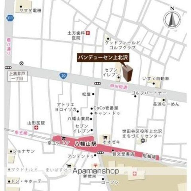バンデューセン上北沢[1K/30m2]の外観4