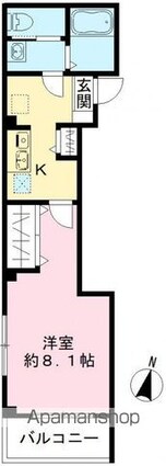 ＺＥＮ[1K/27.82m2]の間取図