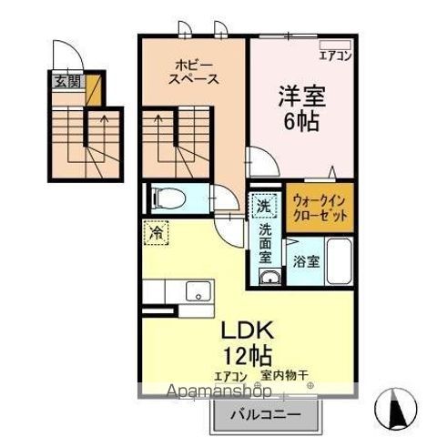 船橋市前貝塚町のアパートの間取り