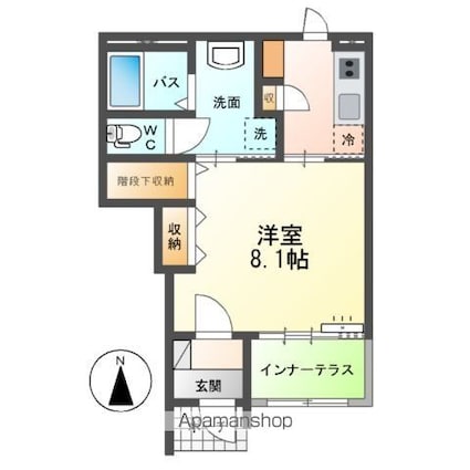Ａｍｂｉｔｉｏｎ　Ⅱ[1K/33.86m2]の間取図