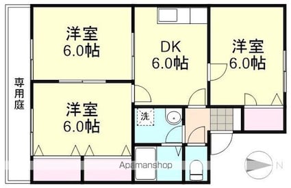 エスポワール都Ⅱ　Ａ[3DK/52.99m2]の間取図