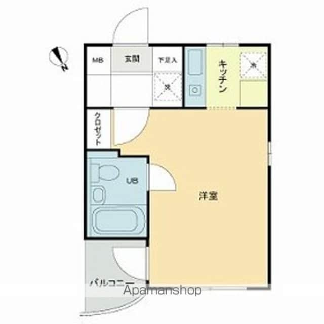 カルトゥーシュ芦花[1R/20.35m2]の間取図