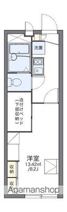 レオパレス鶴新田　南[1K/22.35m2]の間取図