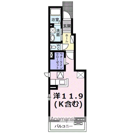 サンライトグレイスⅢ[1R/32.94m2]の間取図