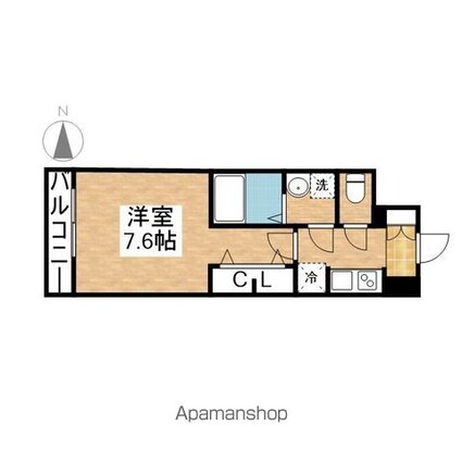 ＳーＲＥＳＩＤＥＮＣＥ桜本町ａｗｅｓｏｍｅ[1K/24.2m2]の間取図