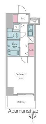 レジディア新御茶ノ水[1K/22.01m2]の間取図