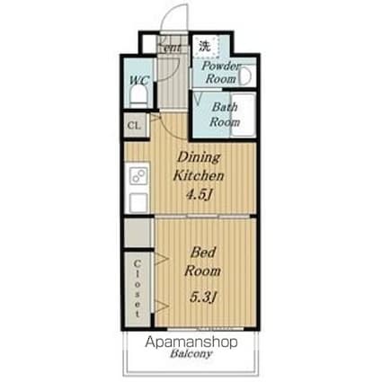 フォレスト９[1DK/33.57m2]の間取図