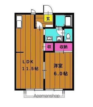 セレーノカーサ[1LDK/40.92m2]の間取図