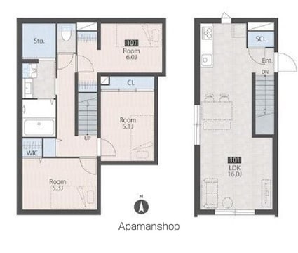東京都江東区木場２丁目[3LDK/76.86m2]の間取図