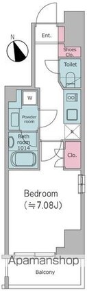 ドゥーエ池袋[1K/25.68m2]の間取図