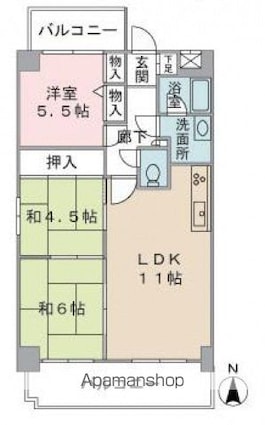 シティホームズ小町[3LDK/64.52m2]の間取図