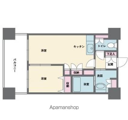 ＨＦ西新宿レジデンスＷＥＳＴ[1DK/32.64m2]の間取図