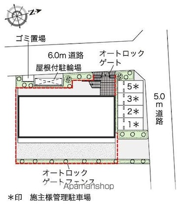 レオネクストグリーンビレッジⅡ[1K/26.08m2]の配置図
