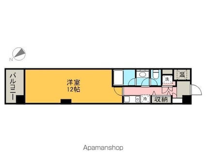 愛知県名古屋市中村区名駅南４丁目[1K/33.88m2]の間取図