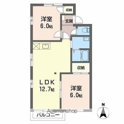 フレグランス・フェアリー[2LDK/52.39m2]の間取図