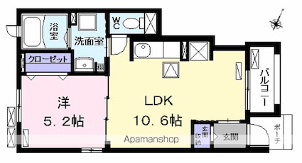 アルモニー[1LDK/37.38m2]の間取図