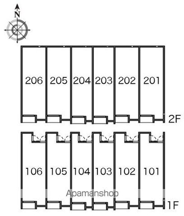 レオネクストカンフリエ[1R/38.06m2]の配置図