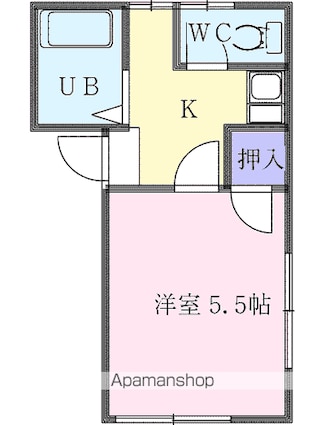 ベルメゾン[1K/17.65m2]の間取図