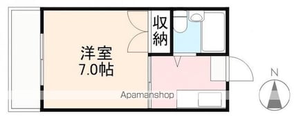 クレインスクエア[1K/19.8m2]の間取図