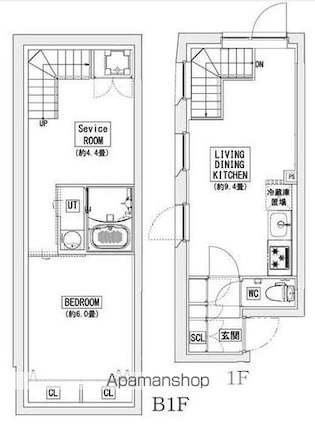 ＬＥＧＡＬＡＮＤ　ＫＡＧＵＲＡＺＡＫＡ[1SLDK/51.19m2]の間取図