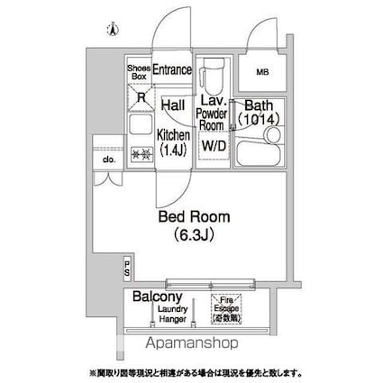 コンフォリア押上[1K/20m2]の間取図