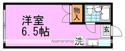 東京都中野区若宮２丁目[1R/16.1m2]の間取図