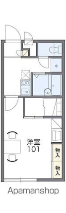 レオパレスグレイス[1K/23.18m2]の間取図