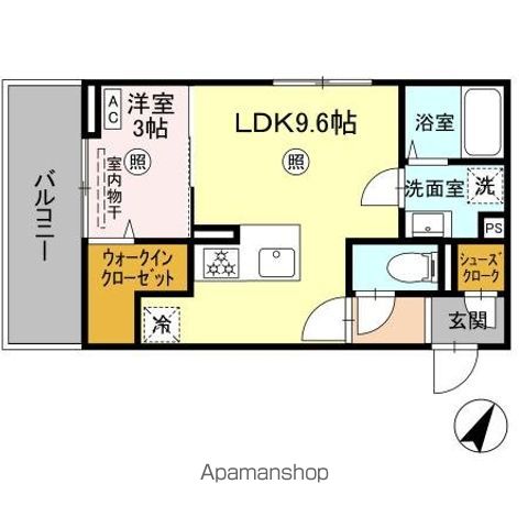 トリシア博多麦野　弐番館の間取り