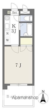αＮＥＸＴ枝松[1K/23.15m2]の間取図