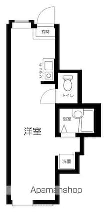 コクーン北町[1K/18.8m2]の間取図