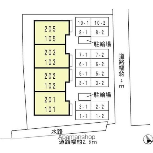 和歌山県和歌山市栗栖[2DK/51.15m2]の配置図