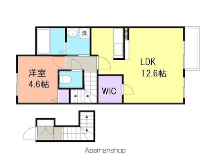 和歌山県和歌山市北出島[1LDK/50m2]の間取図
