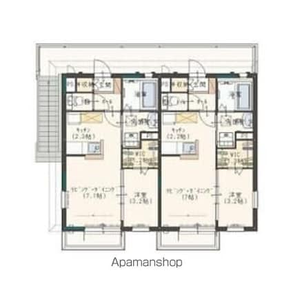 ケルン　ミヤマ[1K/33.05m2]の間取図