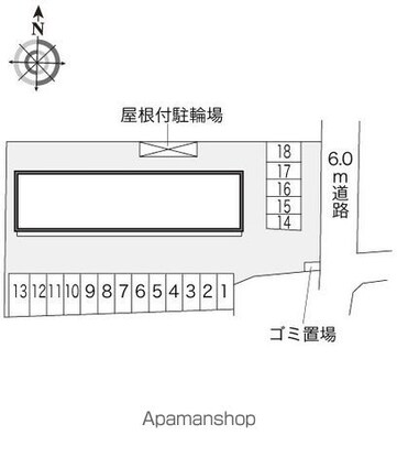レオパレス三本松[1K/23.71m2]の配置図