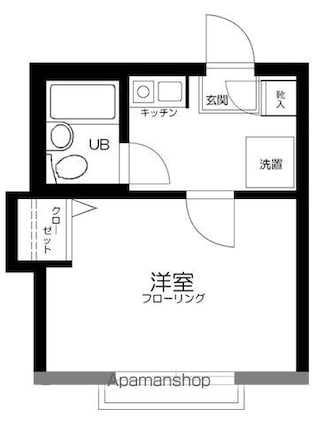 東京都小金井市東町４丁目[1K/16.91m2]の間取図