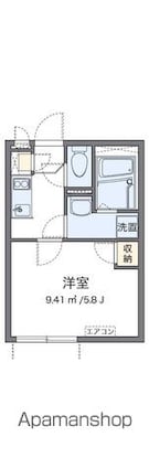レオネクスト中島[1K/19.67m2]の間取図