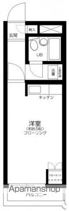 ラ・メゾン・ブランシェ服部[1R/21.45m2]の間取図