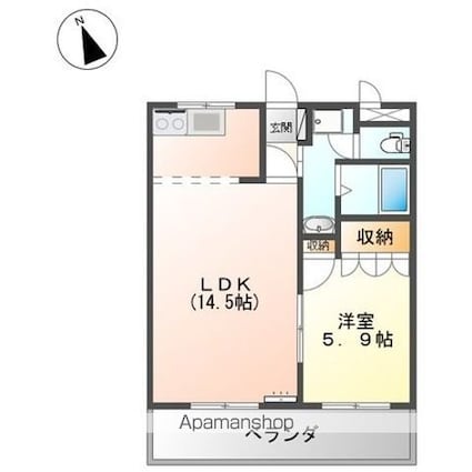 ＧｒｅｅｎＶｉｌｌａｇｅ[1LDK/45.36m2]の間取図