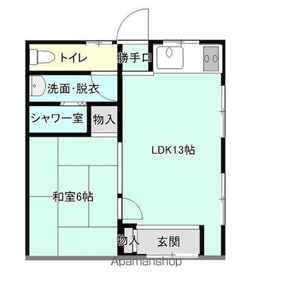 アイ・エス・ビーハイツ[1LDK/46.57m2]の間取図