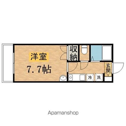 ヴィーアコルテ[1K/23.2m2]の間取図