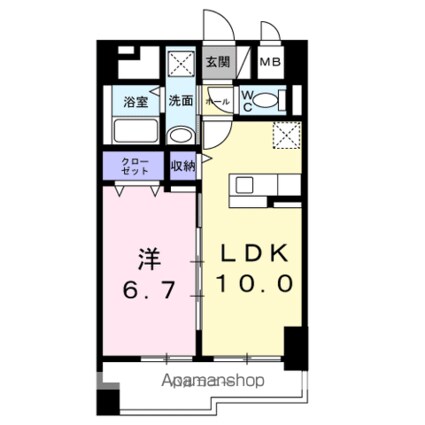 Ｂｒｉｇｈｔ　Ｇａｔｅ　名古屋[1LDK/40.01m2]の間取図