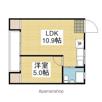 アルト久万ノ台[1LDK/32m2]の間取図