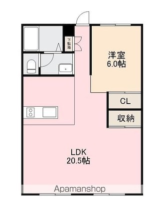 サンライトハイツ　Ａ・Ｂ棟[1LDK/58.5m2]の間取図